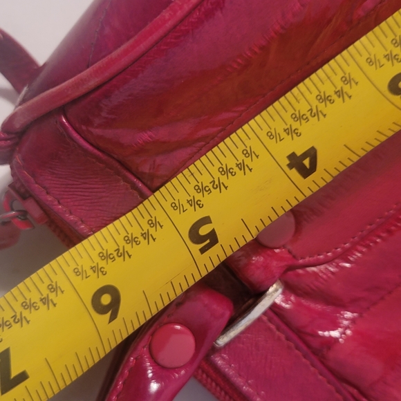 Genuine Eel Skin Small Duffel Bag Red Cherry - Picture 5 of 12